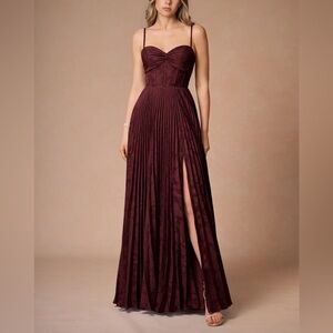 Azazie Burgundy Maxi Dress